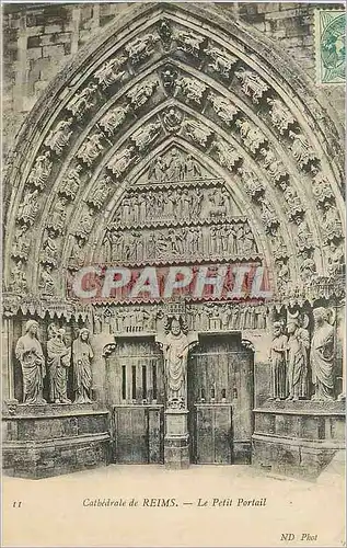 Cartes postales Cathedrale de Reims Le Petit Portail
