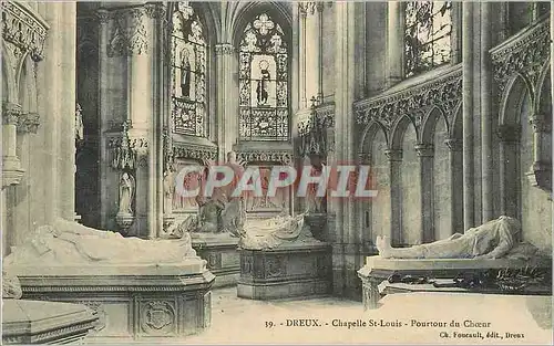 Ansichtskarte AK Dreux Chapelle St Louis Pourtour du Choeur