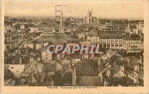 Cartes postales Troyes Panorama Pris de la Madeleine