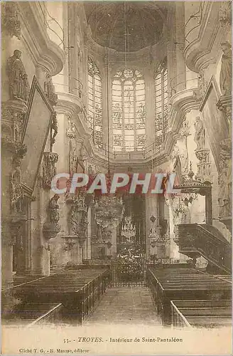 Cartes postales Troyes Interieur de Saint Pantheon
