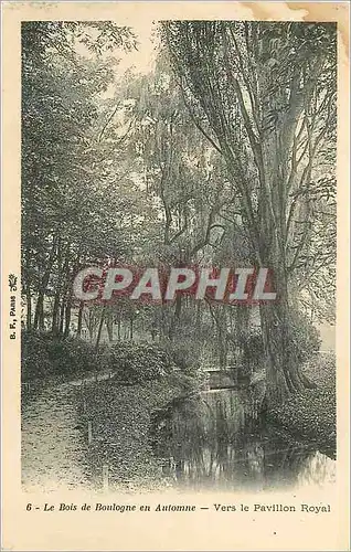 Cartes postales Le Bois Boulogne en Automne Vers le Pavillon Royal