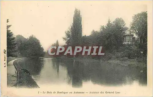 Cartes postales Bois de Boulogne en Automne Autourdu Grand Lac