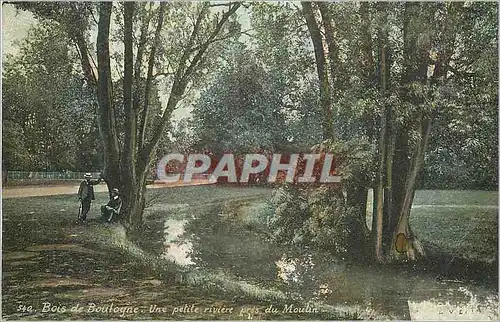 Ansichtskarte AK Bois de Boulogne Une Petit Riviere pres du Moulin