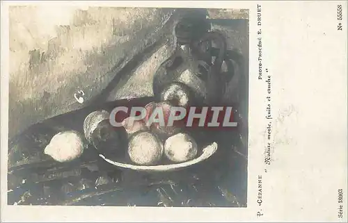 Cartes postales Cezanne Nature Morte Fruits et Cruche