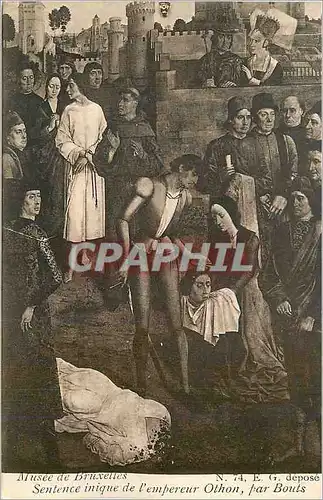 Cartes postales Musee du Bruxelles Sentence Inique de l'Empereur Othon par Bouts