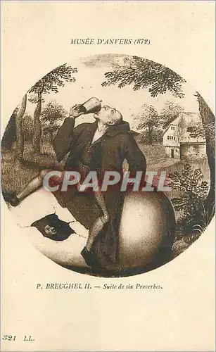 Cartes postales Musee d'Anvers P Breughel II Suite de Six Proverbes