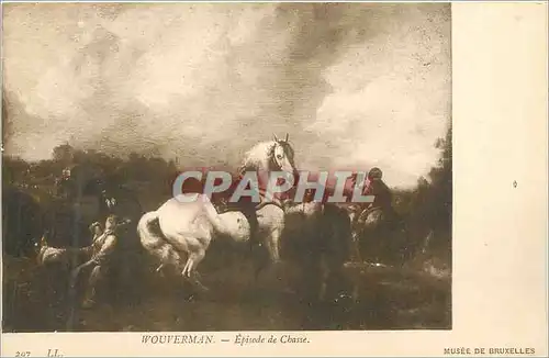 Cartes postales Wouverman Episode de Chasse Musee de Bruxelles