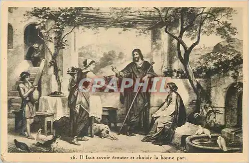 Cartes postales Il Faut Savoir Ecouter et Choisir la Bonne Part Conditions a Remplir pour Etablir le Royaume de