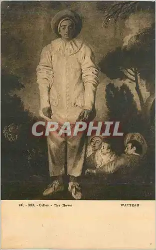 Cartes postales Gille The Clown Watteau
