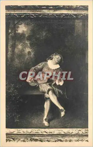 Cartes postales J A Watteau Le Mezzetin Metropolitan Museum New York