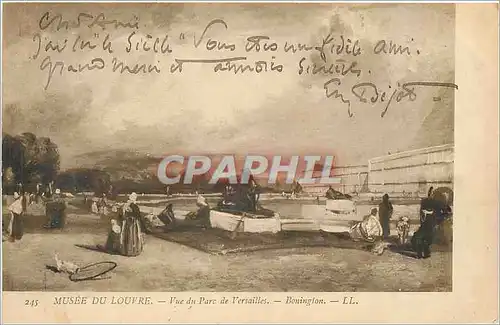 Cartes postales Musee du Louvre Vue du Parc de Versailles Bonington