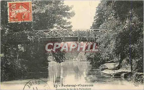 Ansichtskarte AK Fontenay Vincennes Passerelle du Lac de la Porte Jaune