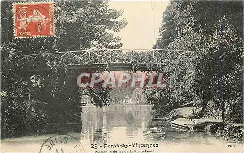 Cartes postales Fontenay Vincennes Passerelle du Lac de la Porte Jaune