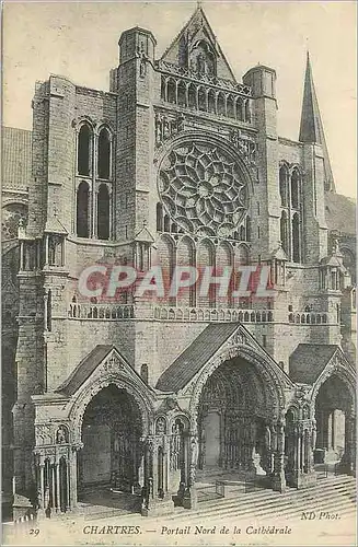 Cartes postales Chartres Portail Nord de la Cathedrale