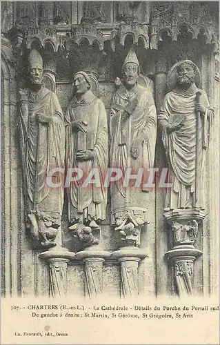 Cartes postales Chartres (E et L) la Cathedrale