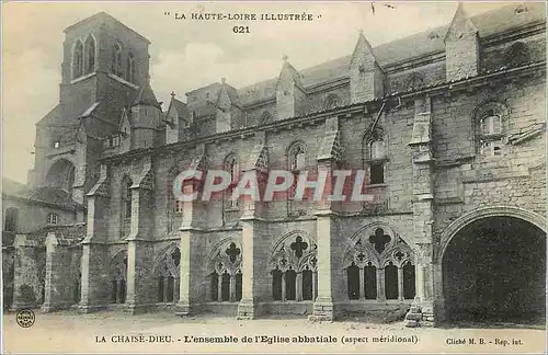 Cartes postales la Haute Loire Illustree la Chaise Dieu l'ensemble de l'Eglise Abbatiale (Aspect Meridional)