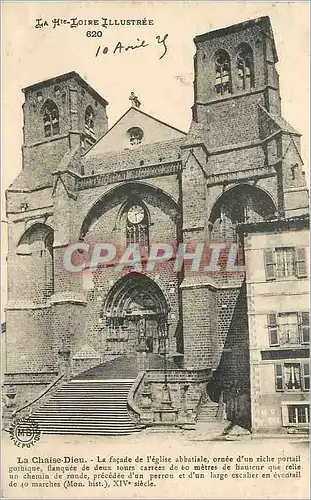 Ansichtskarte AK la Chaise Dieu la Facade de l'Eglise Abbatiale