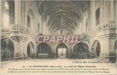 Cartes postales la Chaise Dieu (hte Loire) le Jube de l'Eglise Abbatiale