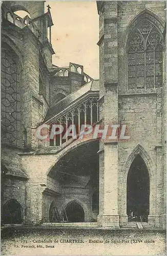 Ansichtskarte AK Cathedrale de Chartres Escalier de saint Piar (XVIs siecle)