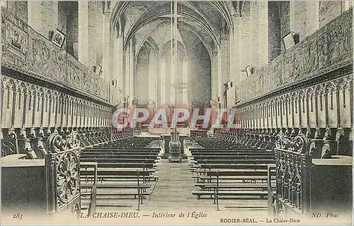 Cartes postales Chaise Dieu Interieur de l'Eglise