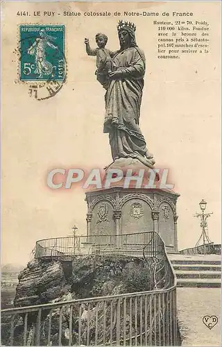 Cartes postales le Puy Statue Colossale de Notre Dame de France