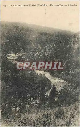 Cartes postales le Chambon sur Lignon (Hte Loire) Gorges du Lignon a Beaujeu