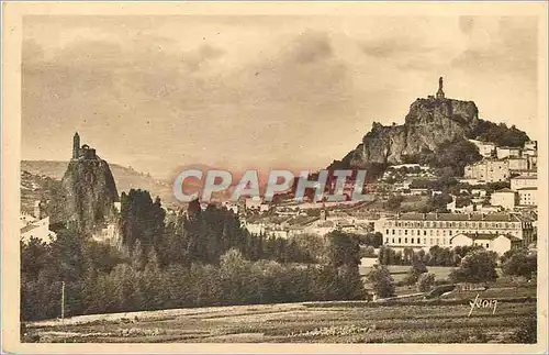 Cartes postales la Douce France Auvergne le Puy (Haute Loire) les Rochers St Michel d'Aiguilhe et Corneille