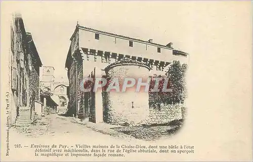 Cartes postales Environs du Puy Vieilles Maisons de la Chaise Dieu (carte 1900)