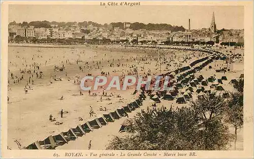 Cartes postales la Cote d'Argent Royan vue Generale la Grande Conche Maree Basse
