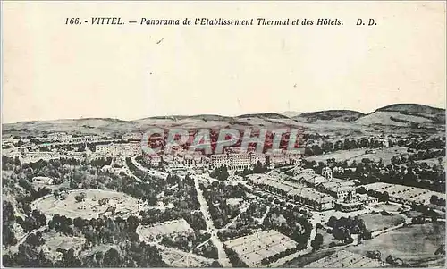 Cartes postales Vittel Panorama de l'Etablissement Thermal et des Hotels