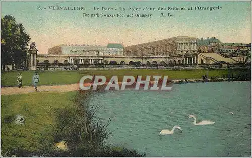 Cartes postales Versailles le Parc la Pieces d'Eau des Suisses et l'Orangerie