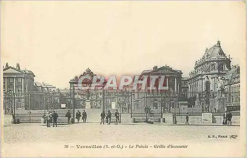 Cartes postales Versailles (S et O) le Palais Grille d'Honneur