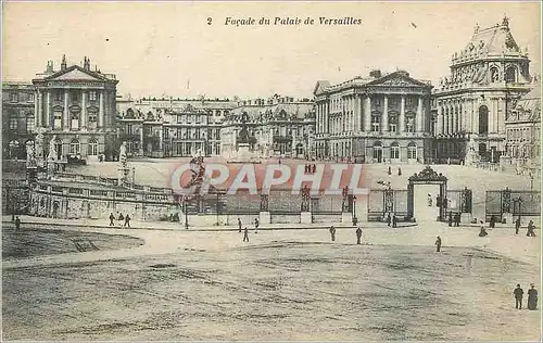 Cartes postales Facade du Palais de Versailles