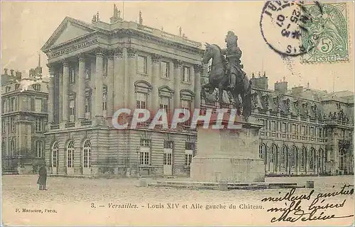 Cartes postales Versailles Louis XIV et Aile Gauche du Chateau