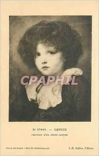 Ansichtskarte AK Musee Cognacq Jay Ville de Paris Greuze Portrait d'Un Jeune Garcon