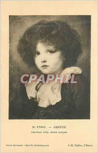Cartes postales Musee Cognacq Jay Ville de Paris Greuze Portrait d'Un Jeune Garcon