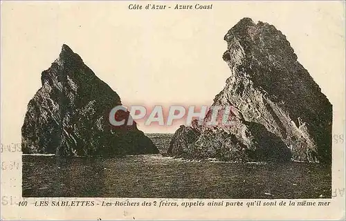 Ansichtskarte AK Cote d'Azur les Sablettes les Rochers des 2 Freres