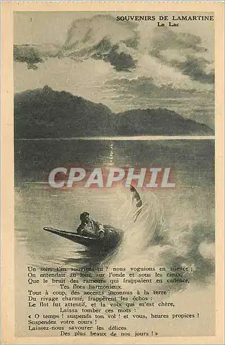 Cartes postales Souvenirs de Lamartine le Lac