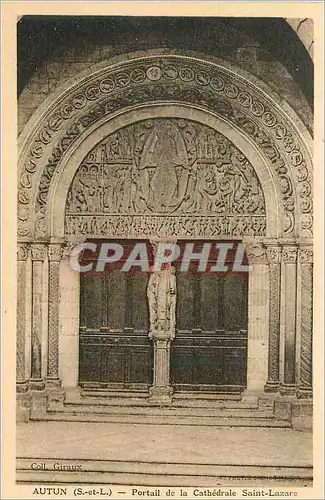 Cartes postales Autun (S et L) Portail de la Cathedrale Saint Lazare