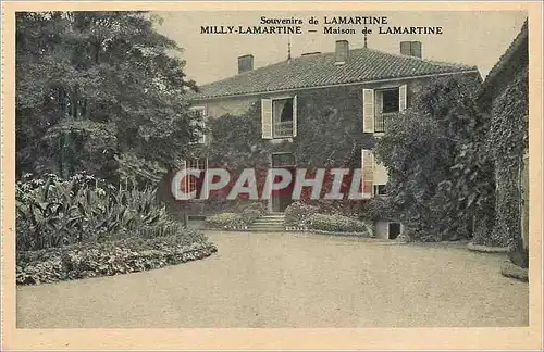 Cartes postales Milly Lamartine Souvenirs de Lamartine Maison de Lamartine