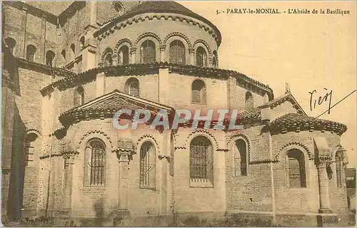 Cartes postales Paray le Monial l'Abside de la Basilique