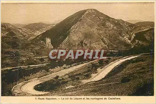 Cartes postales Route Napoleon Le Col de Leques et les Montagnes de Castellane