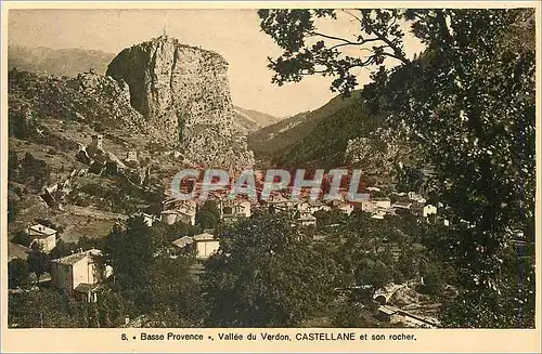 Cartes postales Basse Provence Vallee de Verdon Castellane et son Rocher