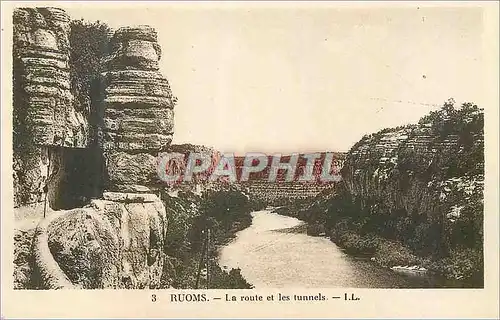 Cartes postales Ruoms La Route et Les Tunnels