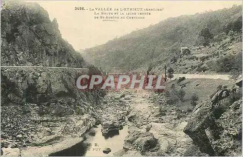 Cartes postales La Vallee de L'Eyrieux (Ardeche) La Route et la Ligne Feree de St Agreve