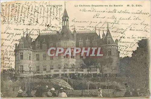 Cartes postales Arcachon Le Chateau vu du Bassin