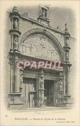 Cartes postales Toulouse Portail de l'Eglise de la Dalhade (carte 1900)
