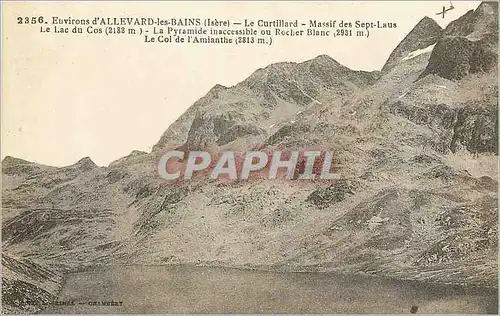 Ansichtskarte AK Environs d'Allevard les Bains (Isere) Le Curtillard Massif des Sept Laux le Lac du Cos (2188 m)