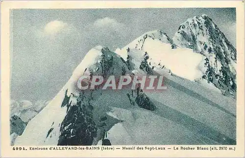Ansichtskarte AK Environs d'Allevard les Bains (Isere) Massif des Sept Laux le Rocher Blanc (Alt 2970 m)