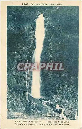 Ansichtskarte AK Environs d'Allevard les Bains Le Curtillard(Isere) Massif des Sept Laux Cascade du Pissou (1176